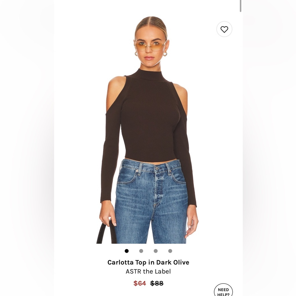ASTR The Label - Carlotta Top in dark olive